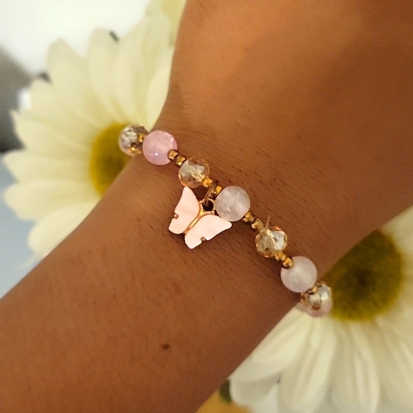 Pink Butterfly Bracelet - Picture 1 of 4